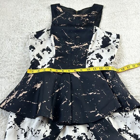 Alejandra de Coss for Inspirare Miss marble peplum sheath cocktail party dress 8 - Picture 8 of 13